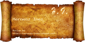 Hernesz Inez névjegykártya